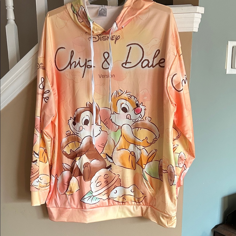 Disney Chip & Dale Pastel Hoodie, Earrings, and Socks XXL